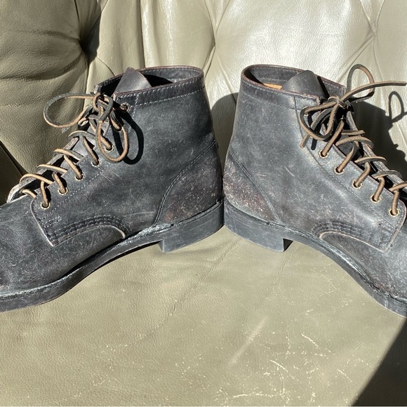 Frye Prison Boots Black Distressed Oil Resistant Leather 12806036 Men’s Size 13 main image 4